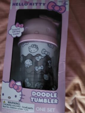 Hello Kitty Pink  Doodle Tumbler